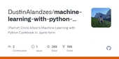GitHub - DustinAlandzes/machine-learning-with-python-cookbook-notes: (Part of) Chris Albon's Machine Learning with Python Cookbook in .ipynb form