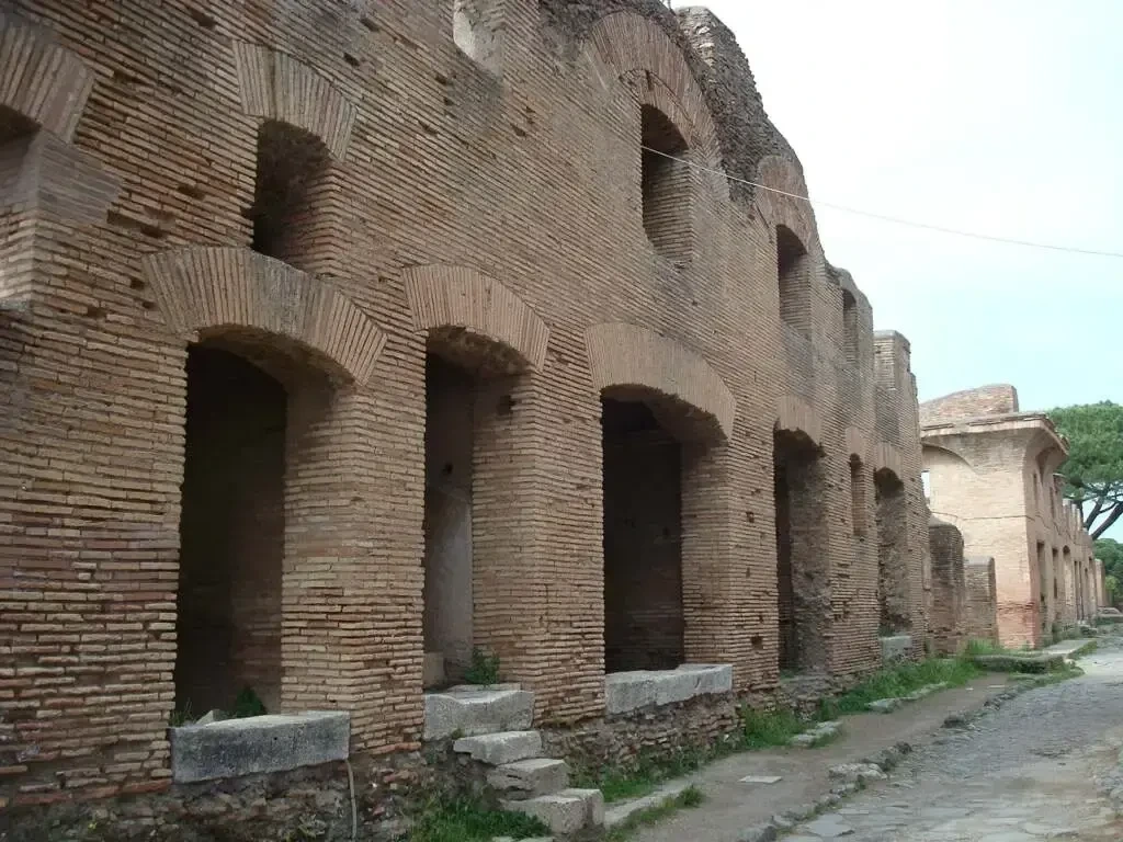 Ruins of a Classical-era Insula (apartment building) in Ostia, Rome